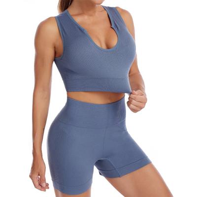 Factory High Quality Sport Suits Running Athletic Training Fitness Yoga Sports Bra Shorts