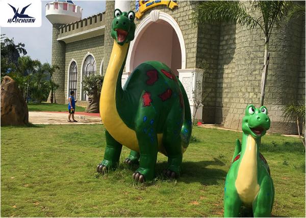 Lifelike Dinosaur Large Fiberglass Statues , Large Outdoor Animal Sculptures 