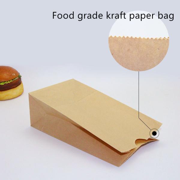 Бумажный мешок пекарни ISO9001 Biodegradable Брауна