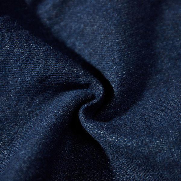 OEM Плам-вышил ярлыку фабрики MOQ 100pcs одеяния джинсовой ткани джинсов изготовленному на заказ