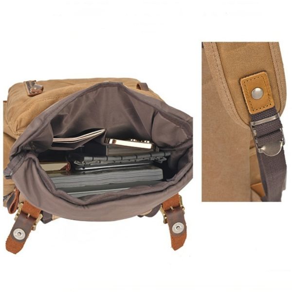 Colefa Versatile Top-rated Daypack Ergonomic Comfortable Rucksack Bags Practical High-capacity Durable Waxed Canvas Backpack
