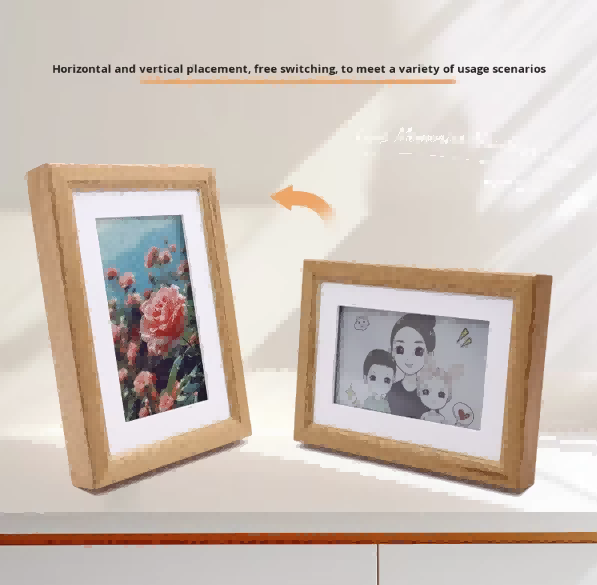 YZY 7.3 Inch Smart Digital Photo Frame with E Ink Spectra 6 Full Color Display and Low Power Consumption for Indoor Advertising