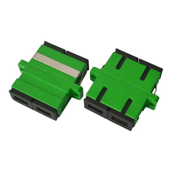 Green Singlemode SC APC fiber optic cable adapter for LAN , Low Insertion Loss