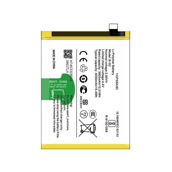 VIVO V15 Battery 4000mAh B-G2 1819 Mobile Phone Battery for Rechargeable Batteries