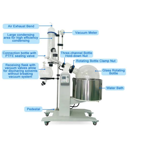 50L Vacuum Rotary Evaporator with Easy-to-Operate Soxhlet Extractor Dependable Distillation Equipment