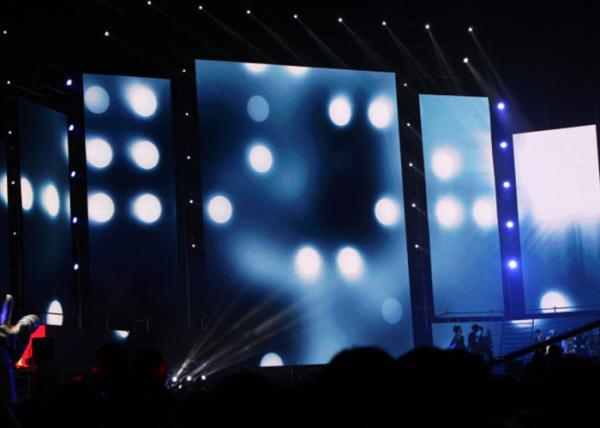 SMD 2525 / SMD1921 Outdoor Rental Led Display P4.81 Slim Cabinet 43222 dot/㎡