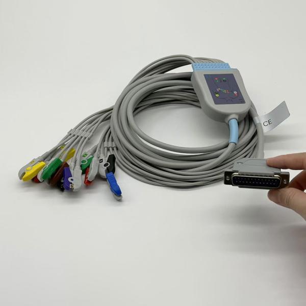 Cable électrocardiogrammique à 25 broches en une pièce à 11 broches IEC