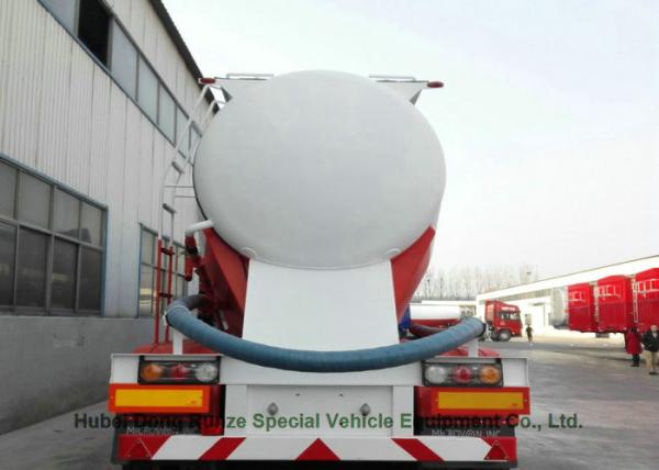 Steel Bulk Powder Cement Hauling Trailers , Cement Semi Trailer 58cbm 3 Axle