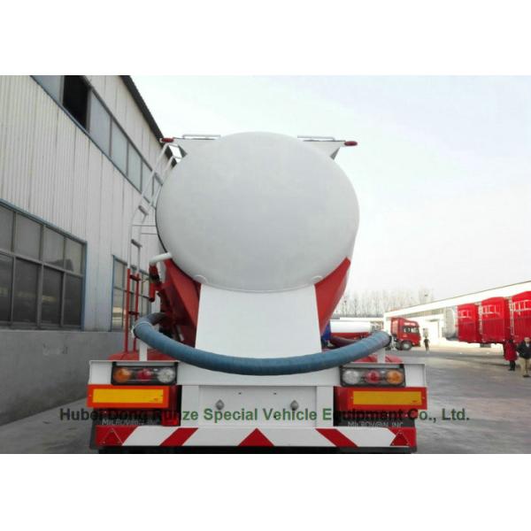 Steel Bulk Powder Cement Hauling Trailers , Cement Semi Trailer 58cbm 3 Axle