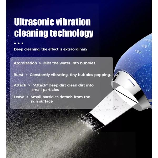 Facial Pore Cleaner Skin Rejuvenation Vibration Massage Ultrasonic Ion Skin Scrubber