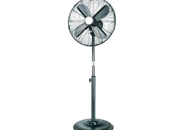 Retro Industrial Stand Fan Vintage Metal 3 Speed Push Button 180 Degree Oscillation