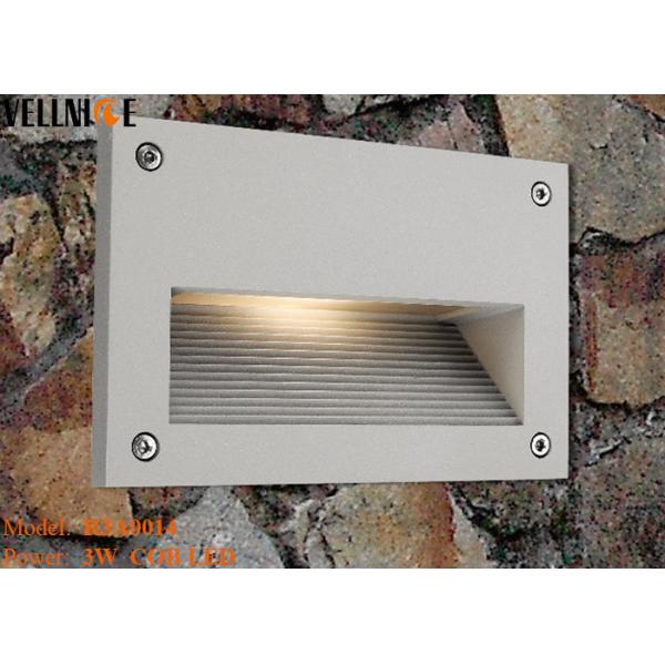 Recessed Outdoor LED Step Lights , Rectangle Aluminum  Wall Lamp 3W 110 - 240V 50HZ