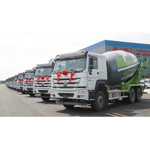 9 Cubic Meters Concrete Mixer Truck , Sinotruk Howo 336hp Ready Mix Cement Truck
