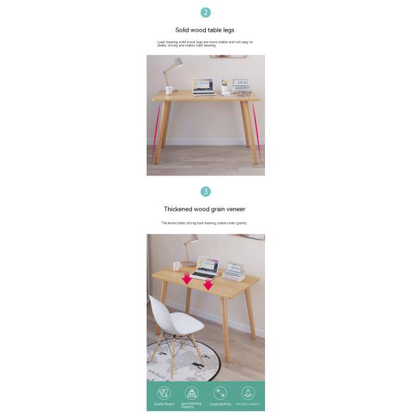 Деревянная офисная мебель Простые ноутбуки Стол и стул для девочек