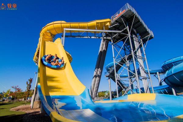 Multi Color Boomerango Pool Water Slide Customized Color For Water Park