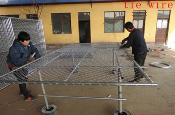 PVC покрыл загородку места загородки 12ft звена цепи 100x100mm портативную временную