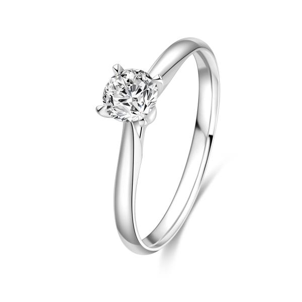 18k Gold Lab Grown Diamond Ring 0.3ct+D VS1  White Lab-Grown Diamond Ring NGTC Certified Round Synthetic Diamond ring