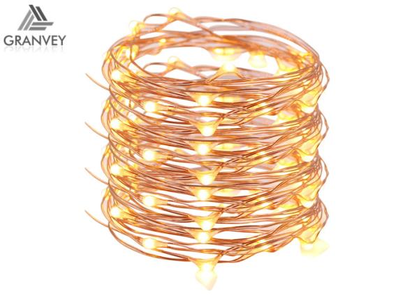 Copper Wire Decorative Outdoor Led String Lights , 200 LED Rope Light AA Battery