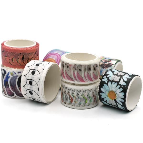 No Residue Writable CMYK Printed Die Cut Washi Tape