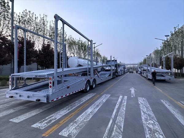 New double-layer steel design for car towing, trailer, transport vehicle, semi-trailer for sale