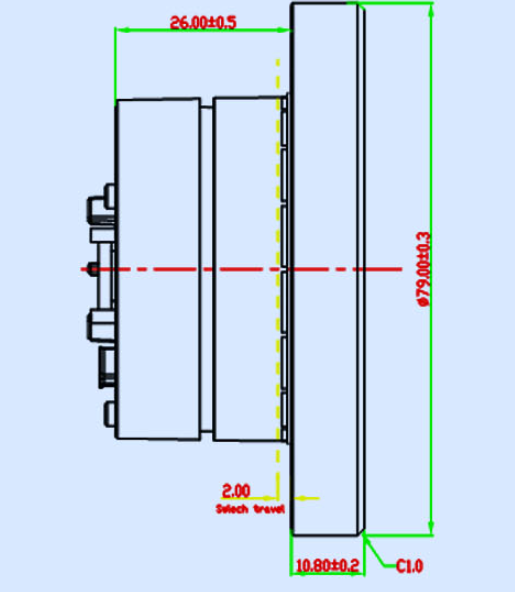 2.1 дюймовый IPS Tft Lcd 480x480 8 штифтов UART интерфейс 350 Cd/M2