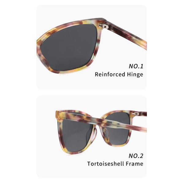 Hypoallergenic солнечные очки круга ацетата красочные для управлять женщинами