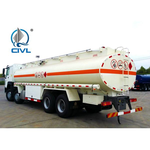 25000L Oil Tanker Trailer 8X4 , HOWO Water Tanker Truck 30000liters 25000liters new Sinotruk fuel tank trucks