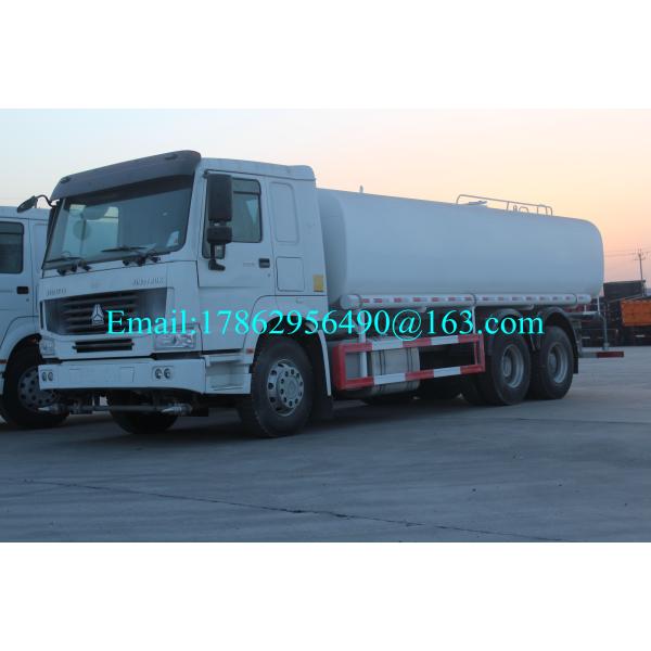 LHD / RHD Water / Milk Tanker Truck 20000L With HW76 Lengthen Cab ZZ1257N4641W