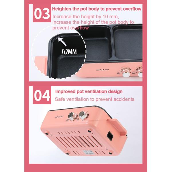 220 Watt Electric Grill Indoor Hot Pot Multifunctional Frying