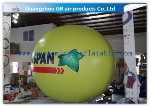 Yellow Fly Helium Sphere Advertising Air Balloon For Business Center Rental