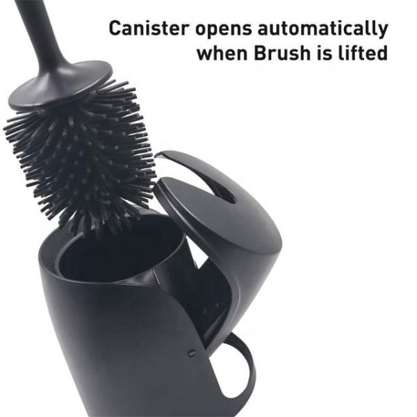 Eco Friendly 53*12.6cm Silicone Toilet Bowl Brush Round Flex Bathroom Magic