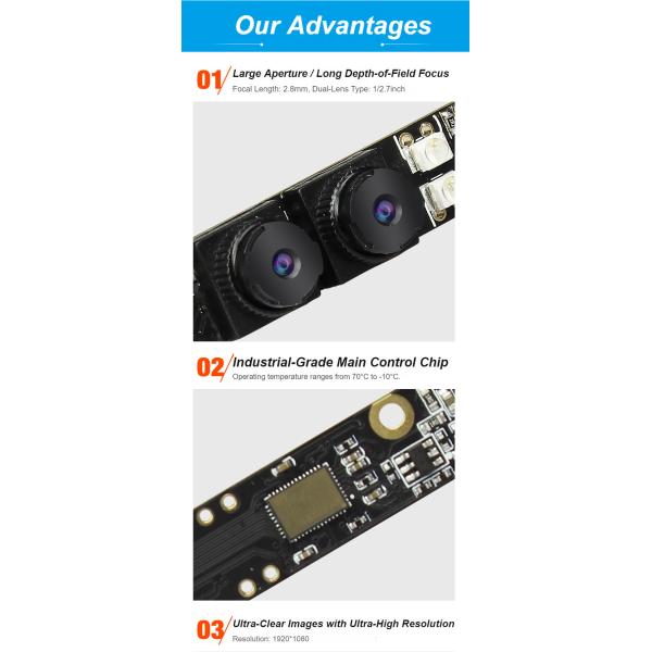 HK2M-H181 Камера высокой четкости 1080P USB без драйвера бинокулярный широкодинамический диапазон модуль