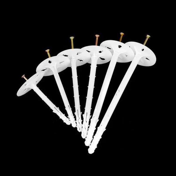 White Corrosion Resistant Plastic Insulation Anchor For Insulation 8*105mm 8*115mm