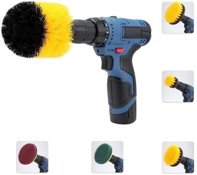 acessórios da almofada de limpeza da escova da broca 7pcs para a limpeza da cozinha do banheiro