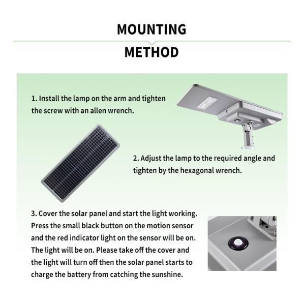 Уличный свет 170lm/W проезжей части 30W умный интегрированный солнечный