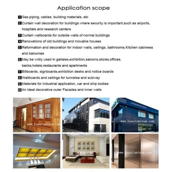 Outside Anti Acid ACM Metal Panel , PVDF Coated 6mm ACM Panels