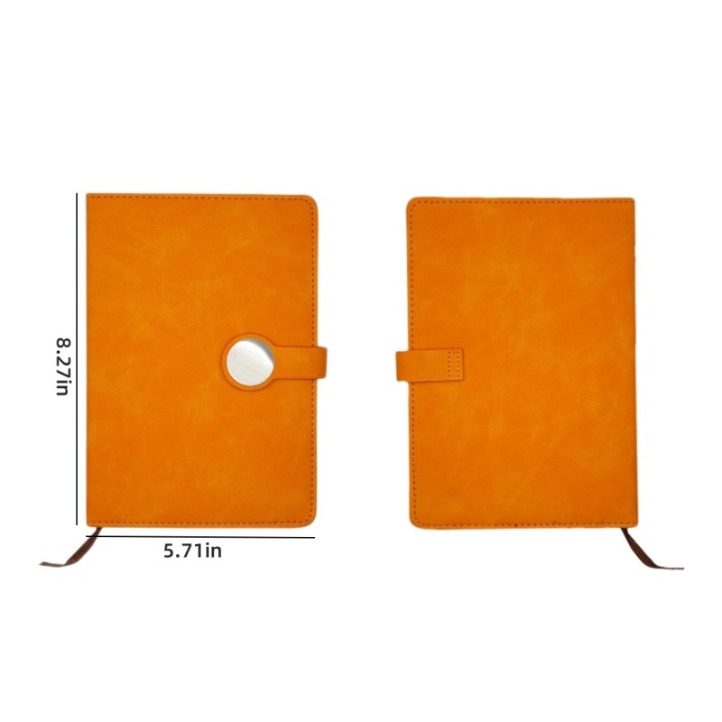 A5 Engraved Custom Leather Notebook Minimalist PU Hardcover Journal With Magnetic Snap