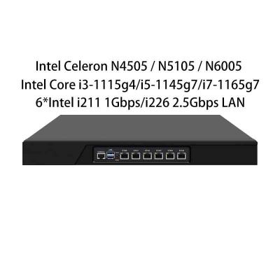 Zynshield 1U Rackmount Firewall OPNsense PfSense OpenWRT N5105 i3i5i7 11th 6 Intel 2.5G LAN