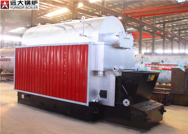 Commercial Coal Hot Water Boiler , 6 Ton Wood Fired Boiler SGS Certification
