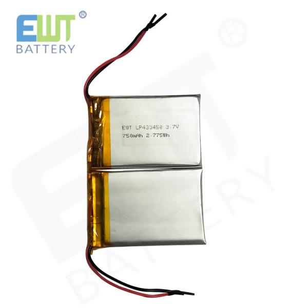 LP433450 3.7V 750mAh Li-Polymer Power Cell with Over Discharge Protection