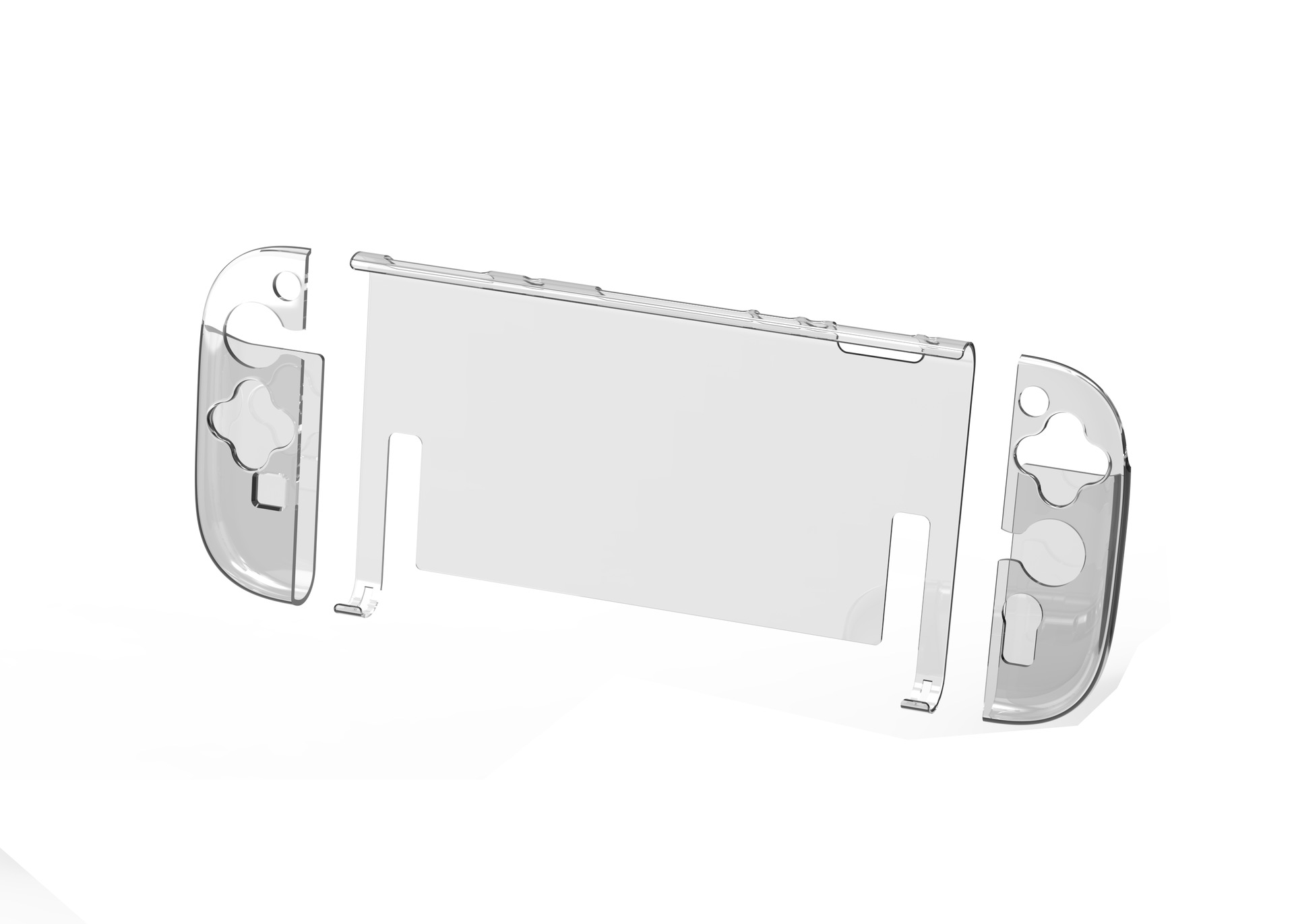 Laudtec Clear Case for Switch 2 (2025) Carrying Protective PC Case, Shockproof PC & TPU Protective Grip Cover Anti-Scratch
