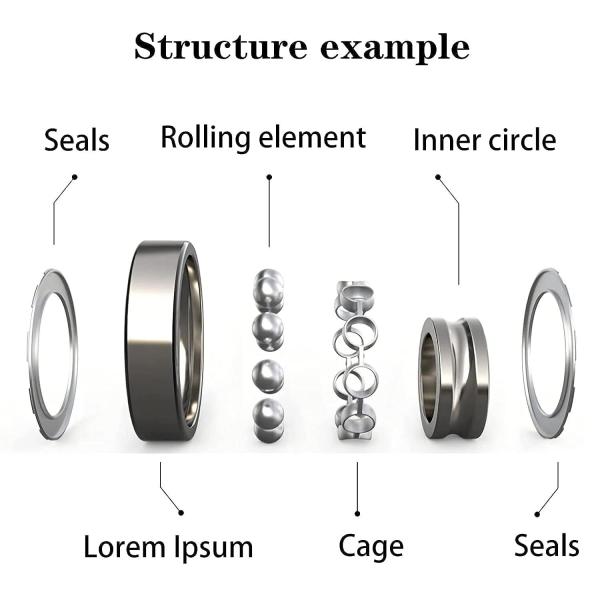 Chrome Steel High RPM Bearing 6304 2RS Ball Bearing Rubber Seal