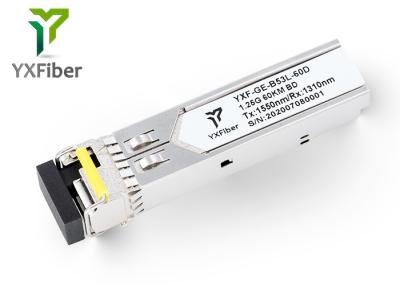 Módulo ótico do WDM DDMI 1.25G SFP de BIDI 60km 1550nm/1310nm LC