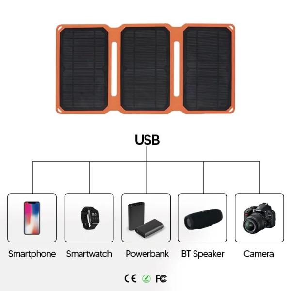 Mini Small Solar Panel 15W Outdoor Waterproof Portable Folded Sola Panels