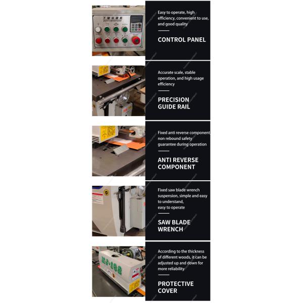 Straight Line Rip Saw for Wood Cutting in Automatic Longitudinal Circular Saw Machine