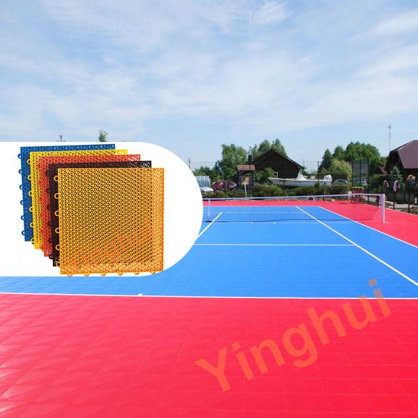 Portable Interlockable FIBA Approved Tiles Outdoor Volleyball Basketball Court Tiles Customized