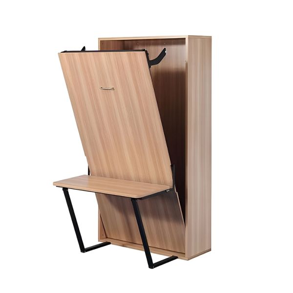 Wooden Wall Bed Foldable Horizontal Hidden Wall Bed Bedroom Furniture Murphy Modern Storage Bed