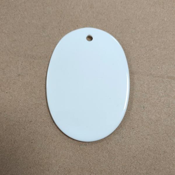 3 Inch Round Ceramic Sublimation Christmas Ornaments For Heat Transfer Printing