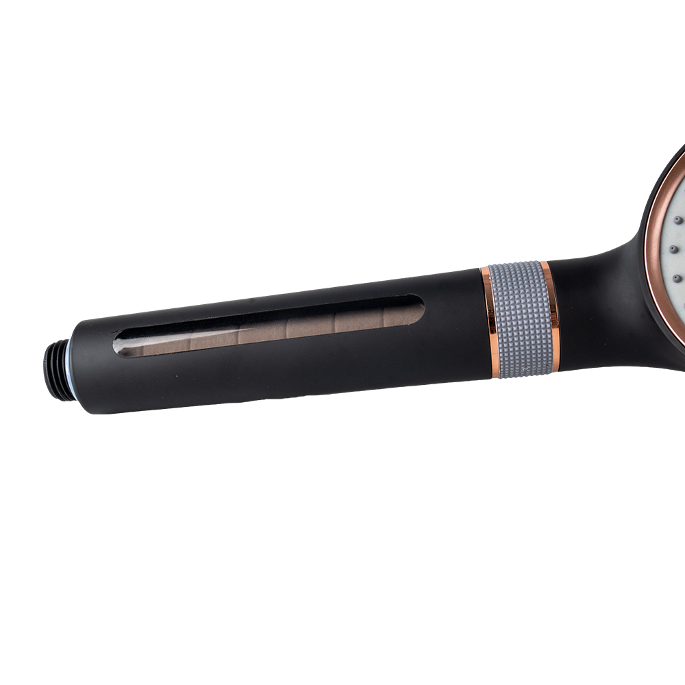 Black Rose Gold Micro Nano Bubble Shower Head 3 Spray Modes Water Saving Handheld Shower