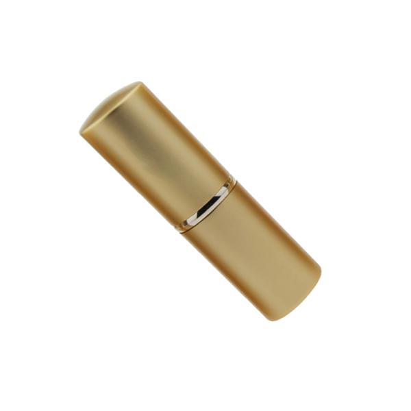 Middle Length Nylon Hair Retractable Powder Brush With Gold Handle
